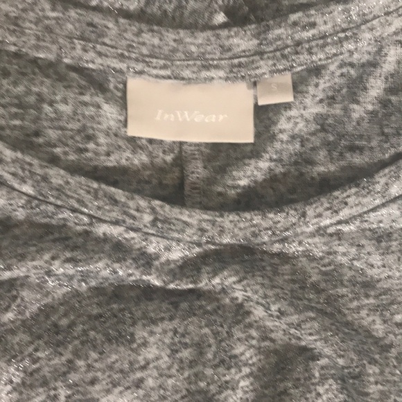 “INWEAR”  Metallic Silver Ladies Top. - Picture 6 of 9